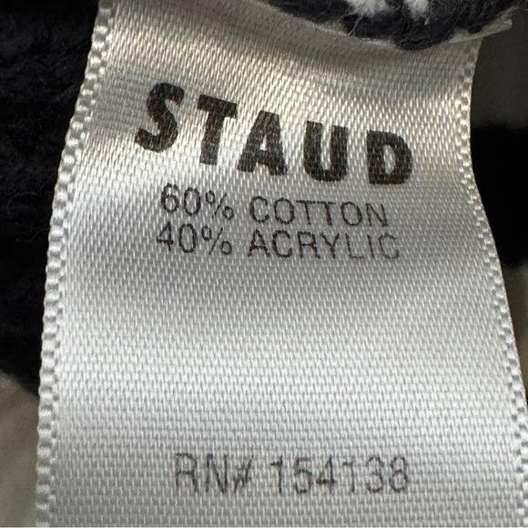 STAUD Striped Color Block Knit Crop Tank Sweater Vest Multicolor XL - Picture 4 of 5